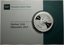 20 zł złotych 2014 Patrioci 1944 Obywatele SREBRO