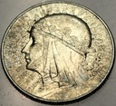 5 zł złotych 1934 Głowa Kobiety Polonia Jadwiga Babka SREBRO