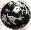 Chiny 10 yuan juanów 2007 Panda Pandy uncja 1 oz SREBRO
