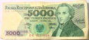 1988 5000 zł złotych Chopin seria DB