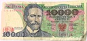 1988 10000 zł złotych Wyspiański, seria CS
