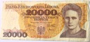 1989 20000 20.000 zł złotych Skłodowska seria AM