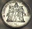 Francja 50 franków francs 1976 Herkules SREBRO