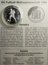 Jamajca 25 dolarów dollars 1994 Mistrzostwa Świata CUP FIFA USA 1994 SREBRO
