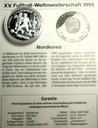 Korea Północna 500 won wonów 1994 Mistrzostwa Świata WORLD CUP 1994 SREBRO