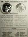 Samoa Zachodnia 10 dolarów dollars 1992 Mistrzostwa Świata CUP USA 1994
