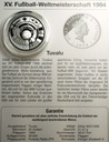 Tuvalu 20 dolarów dollars 1994 Mistrzostwa Świata WORLD CUP FIFA USA 1994