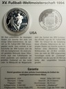 USA 1 dolar dollar 1994 Mistrzostwa Świata WORLD CUP FIFA USA 1994 SREBRO
