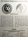 Wyspy Cooka 5 dolarów dollars 1991 Mistrzostwa Świata WORLD CUP USA 1994