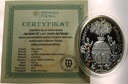 Niue 1 dolar 2012 FABERGE Jajo Bukiet Lilii Bouquet of Lilies Egg SREBRO