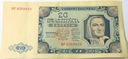 1948 20 zł Dwadzieścia Złotych, seria BP (nr 1)