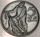 5 zł złotych 1959 RYBAK, z Rybakiem
