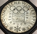 Austria 100 szylingów 1976 Igrzyska Innsbruck SREBRO