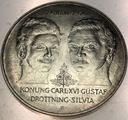 Szwecja 50 koron 1976 ŚLUB Karol Gustaw XVI Sylwia SREBRO