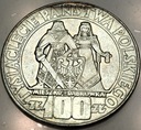 100 zł 1966 Mieszko Dąbrówka Tysiąclecie Państwa Polskiego SREBRO