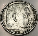 Niemcy 5 marek Reichsmark 1936 Hindenburg SREBRO