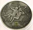 Znaki zodiaku 2013 Bliźniaki Gemini Mennica SREBRO tampondruk