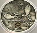 Znaki zodiaku 2013 Ryby Pisces Mennica SREBRO tampondruk