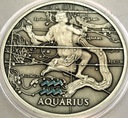 Znaki zodiaku 2013 Wodnik Aquarius Mennica SREBRO tampondruk