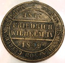medal Niemcy Prusy 1851 Za wierność 1848 1849 Fryderyk Wilhelm IV 1848 1849