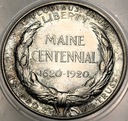 USA 1/2 Dolara 1920 100-lecie stanu Maine Centennial SREBRO RZADKA