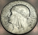 10 zł złotych 1932 Głowa Kobiety Polonia Jadwiga Babka SREBRO (nr 1)
