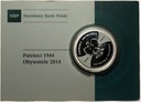 20 zł złotych 2014 Patrioci 1944 Obywatele SREBRO