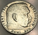 Niemcy 5 marek Reichsmark 1935 Hindenburg G Monachium SREBRO