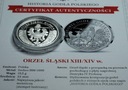 Orzeł Śląski XIV XV w. Historia Godła Polskiego SREBRO