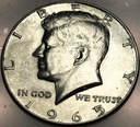 USA 1/2 dolara Half Dollar 1965 KENNEDY John F JFK SREBRO