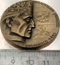 Medal MAŁY Władysław Jagiełło Grunwald 1410 BRĄZ (nr 2)