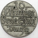 WMG, Wolne Miasto Gdańsk 10 fenigów 1923