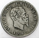Włochy 2 Liry 1863 Emanuele II