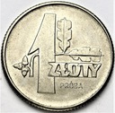 Próba NIKIEL 1 zł złoty 1958 GAŁĄZKA DĘBOWA RZADKA