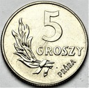 Próba NIKIEL 5 gr groszy 1949 RZADKA PIĘKNA