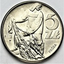 Próba NIKIEL 5 zł złotych 1959 Rybak RZADKA PIĘKNA