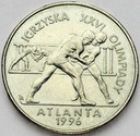 2 zł złote 1995 Atlanta Zapasy Igrzyska