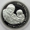 Jan Paweł II Cywilizacja Miłości SREBRO