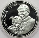 Jan Paweł II Obrońca życia SREBRO