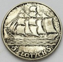 5 zł złotych 1936 Żaglowiec Żaglówka Statek SREBRO