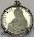 Andora 20 dinarów 1985 Madonna medalion SREBRO