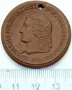 Medal porcelana Johann F Böttger 1682-1719 Meissen