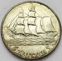 5 zł złotych 1936 Żaglowiec Żaglówka Statek SREBRO
