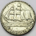 5 zł złotych 1936 Żaglowiec Żaglówka Statek SREBRO