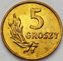 5 gr 1949 pięć groszy 1949, BRĄZ
