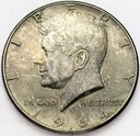 USA 1/2 Dolara Half Dollar 1964 Kennedy SREBRO