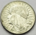 5 zł złotych 1933 Głowa kobiety Polonia SREBRO
