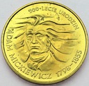 2 zł złote 1998 Adam Mickiewicz
