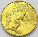 2 zł złote 1998 Nagano Zimowe Igrzyska Olimpijskie