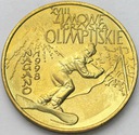 2 zł złote 1998 Nagano Zimowe Igrzyska Olimpijskie